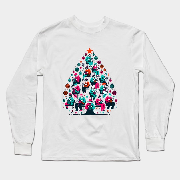 Knit Christmas Long Sleeve T-Shirt by Moniato